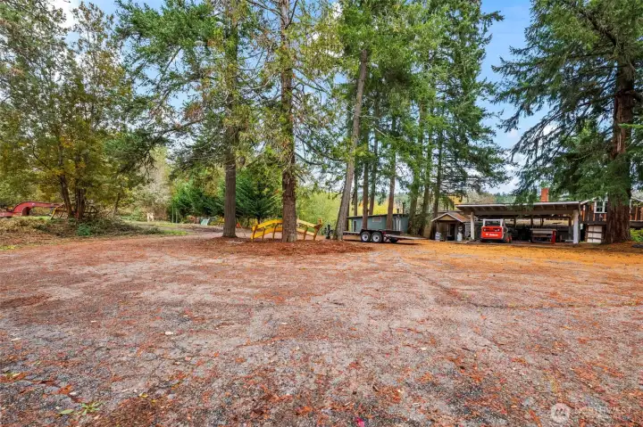 Large, existing circular driveway presents additional opportunities for a potential shop, garage, barn, etc.