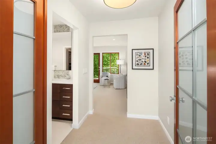 Entrance to sumptuous primary suite