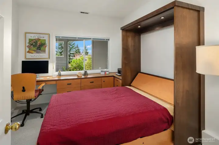 Built-in nightstand and built-in lighting