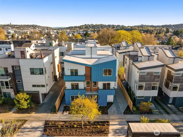 Stunning exterior fitted into a quiet residential neighborhood