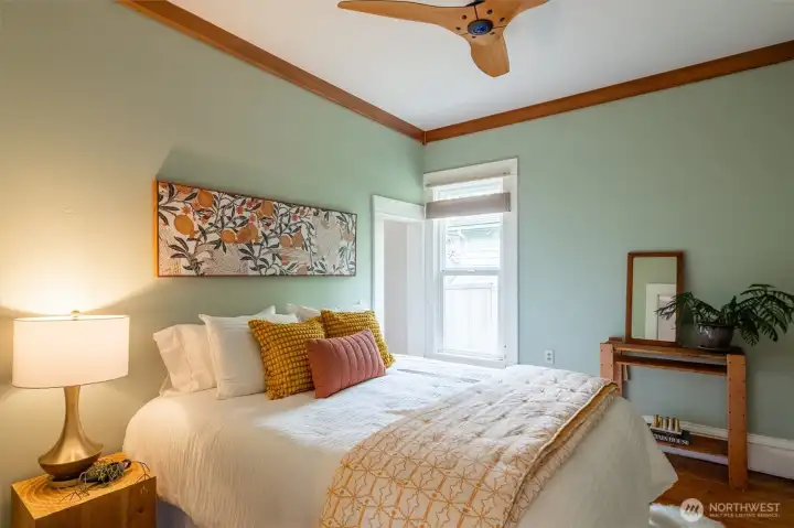 BPrimary bedroom on the main level.