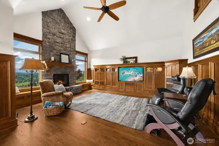 Solid oak wood floors.