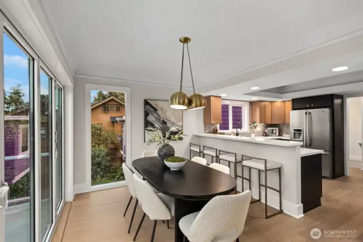 Eating area and Kitchen
