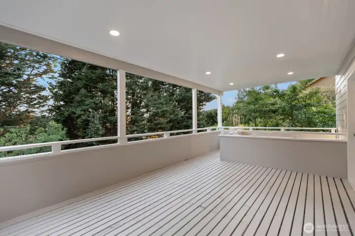 Lower level deck.