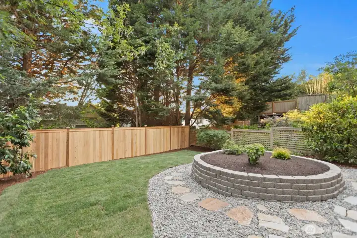 Spacious Backyard Space with detached Shed