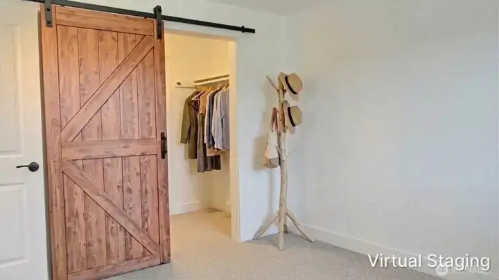 Primary Dual walk-in closets provide ample storage and convenient organization.