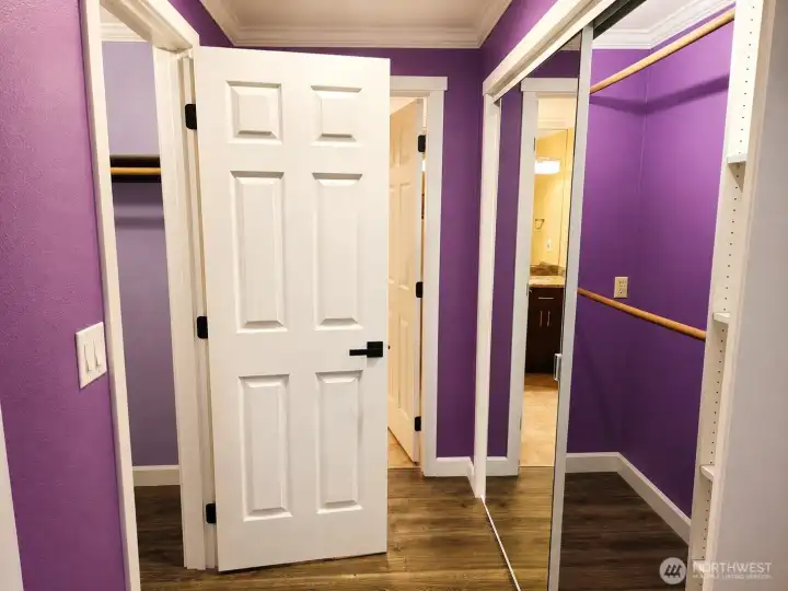 His and her closets in master bedroom His and her closets in master bedroom