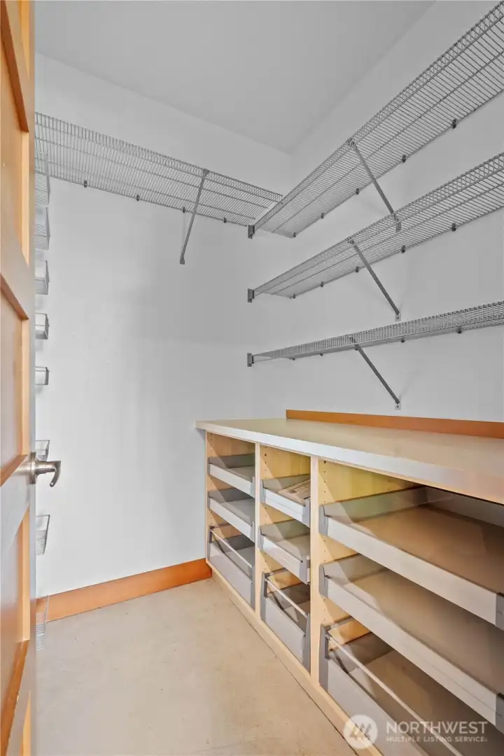 Large pantry off of kitchen