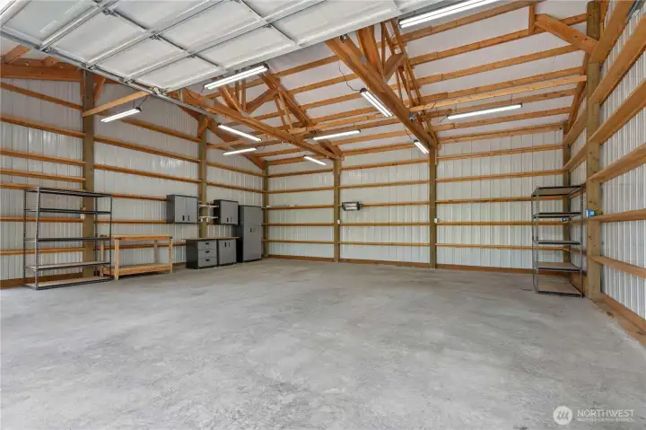 Interior of garage.