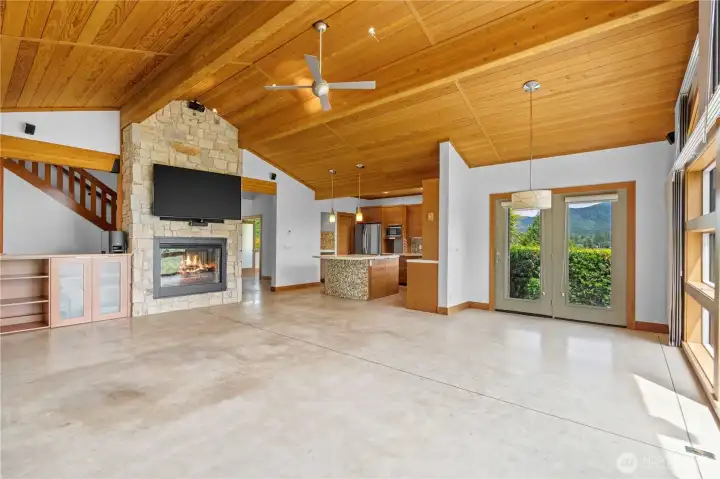 Another view of great room. French doors lead to patio