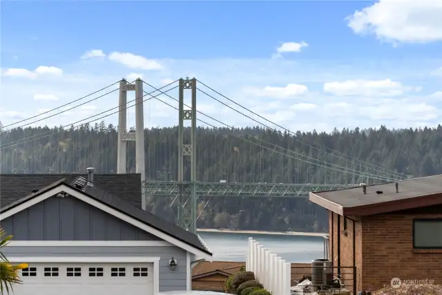 View of Tacoma Narrows Bridge from home