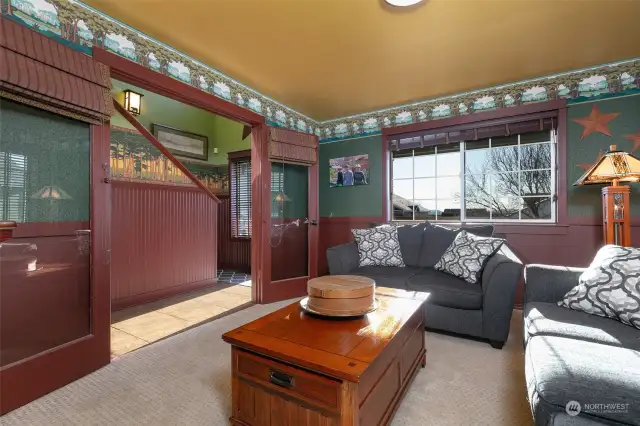 Den off of Entry - with French Doors for Privacy