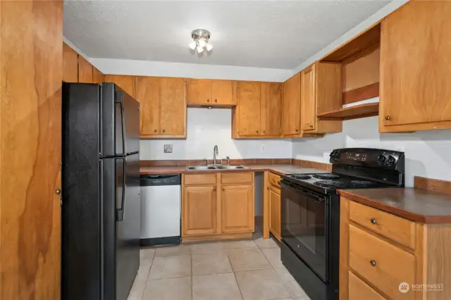 Step saver kitchen with newer appliances