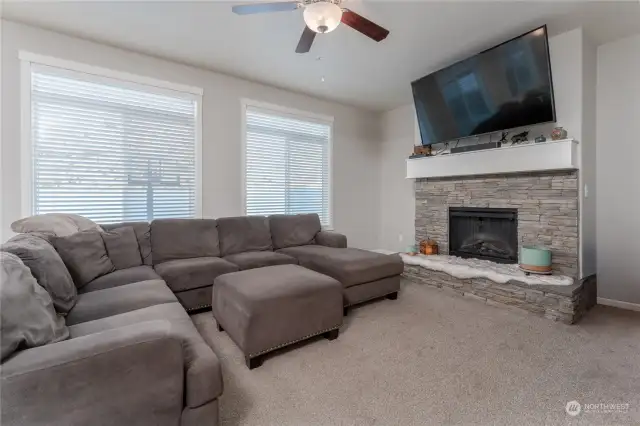 Main living space connected to kitchen