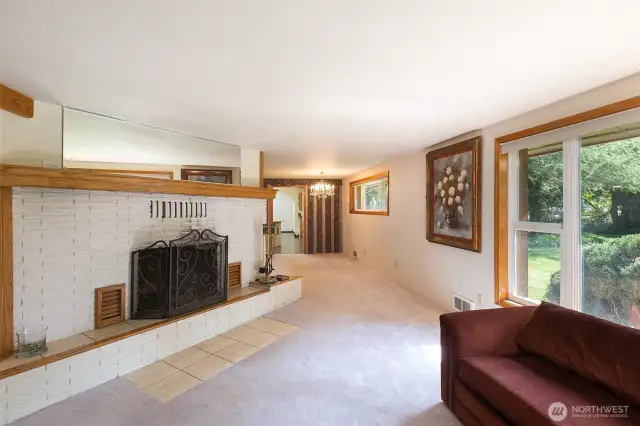 Living Room Area w/Fireplace.