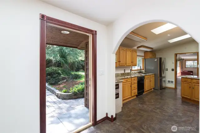 Side Door goes out to a patio.