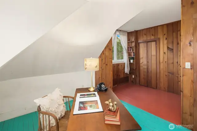 First bedroom upstairs - located in the south corner of the home.