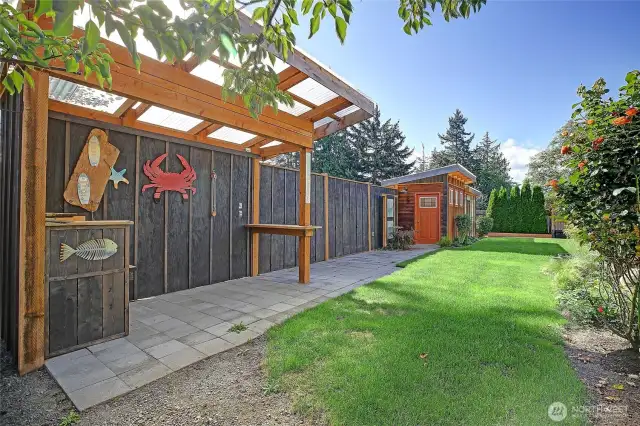 Steps From An Outdoor Kitchen Area~