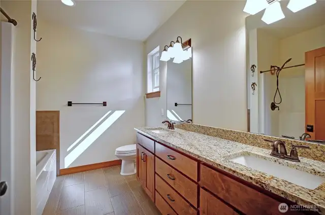 Full Primary Bath w/ Slab Stone and Dual Vanity~