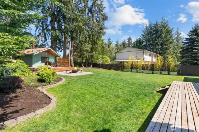 Backyard is fully fenced!