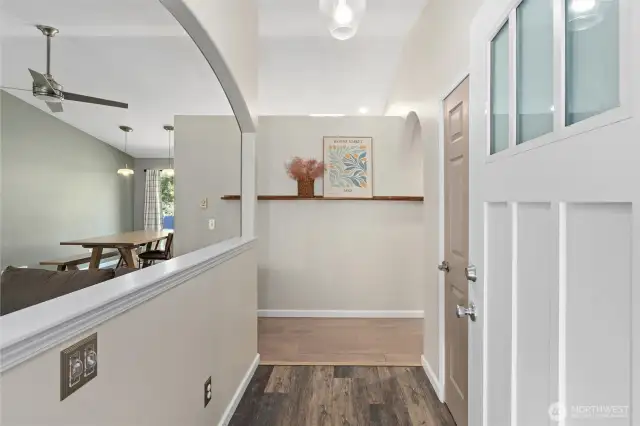 Upon entering this lovely home...notice the architectural lines - beautiful character and interest!