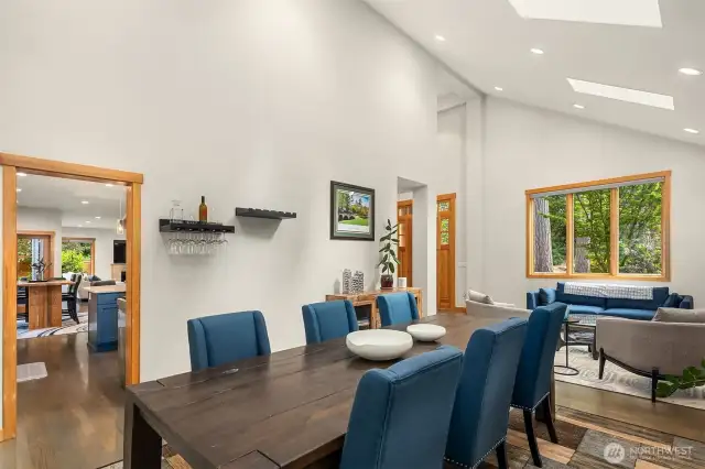 The seamless, casual & airy living room and dining room provides flexible and usable living space.
