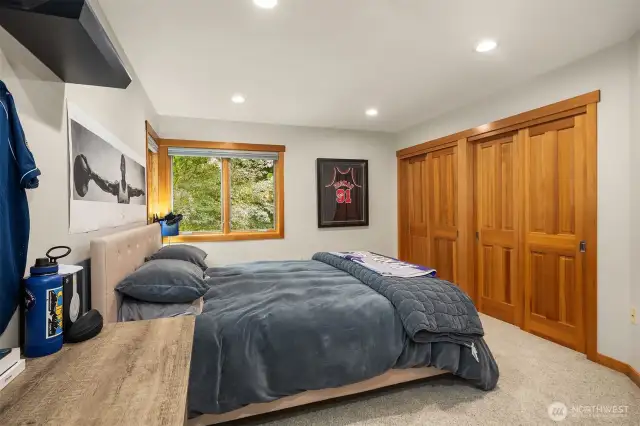 Bedroom # 3 is adjoined by the Jack & Jill bath, and features plentiful storage with dual closets.