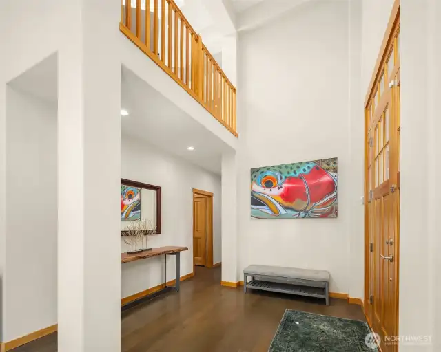 A grand entry foyer opens to a casual, spacious, comfortable and welcoming floor plan.