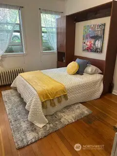 Murphy bed in down position