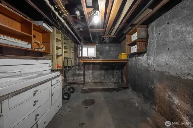 Unfinished storage area