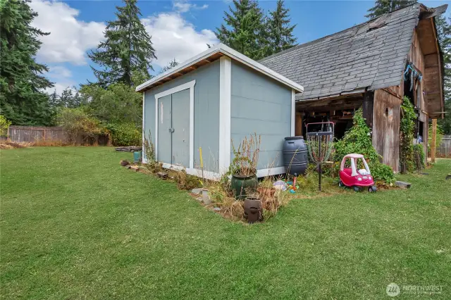 Large storage shed.