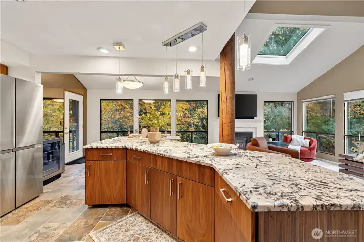 Natural stone flooring