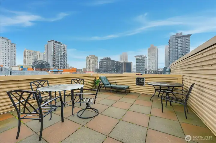 Magical city & sunset views from this fabulous rooftop deck!