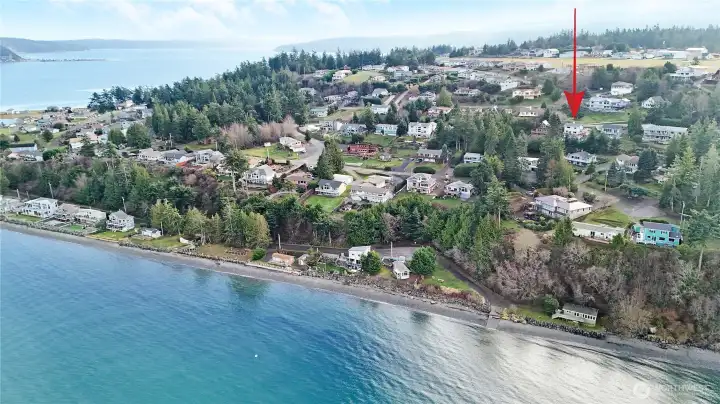 Drone View of house on the Hill