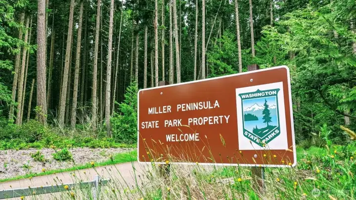 Miller Peninsula State park has miles of trails. From the forest to the beach.