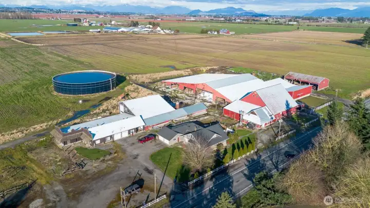 The property has a lot of driveways for easy access off of Badger Road.