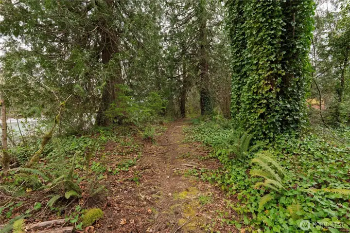 Enjoy a peaceful nature path that winds along the riverbank, perfect for morning walks and quiet reflection