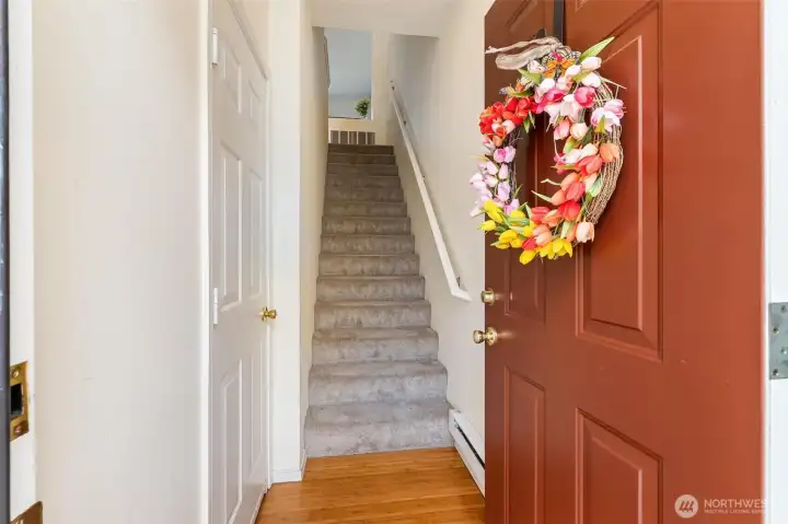 Come on in to your cozy foyer