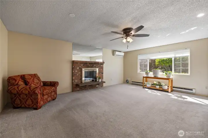 Mini split in the living room for year round comfort and efficiency.