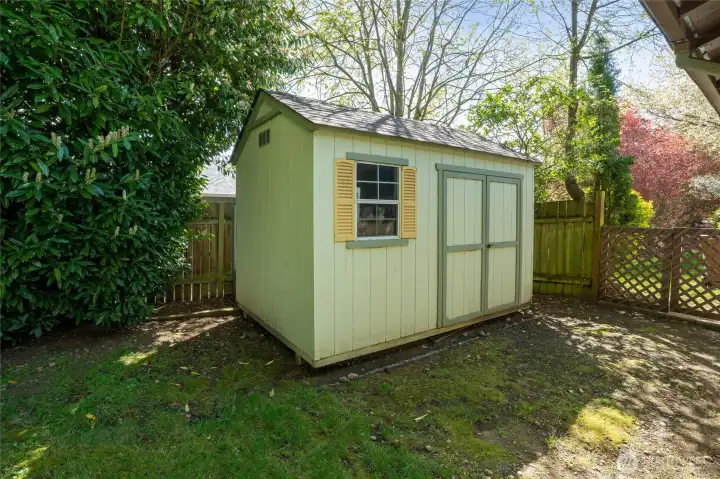 Garden shed for your tools.