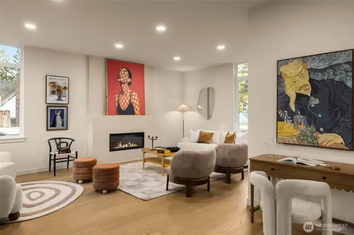 Expansive, open-concept living space designed for both high-end entertaining and comfortable daily life.