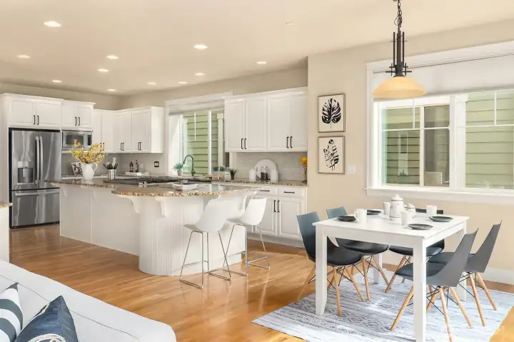 Plenty of room for meal prep and gathering