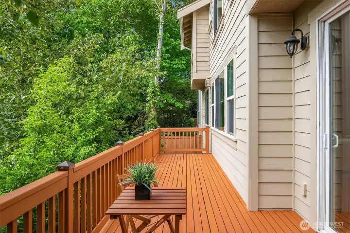 Spacious deck ideal for BBQs and entertaining