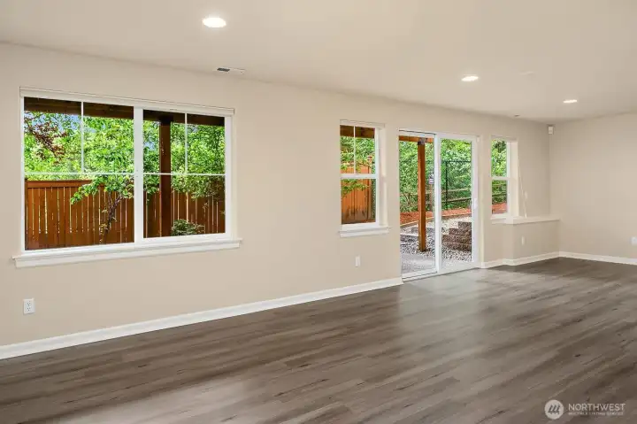 Expansive living space on lower level
