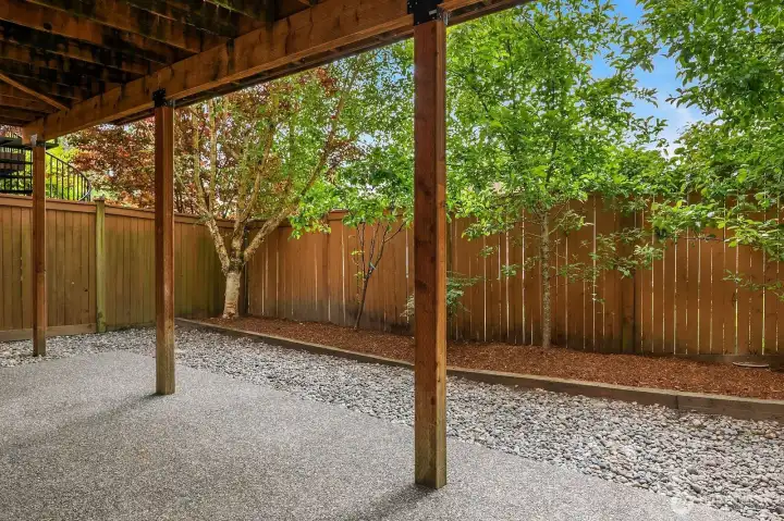 private patio off lower level