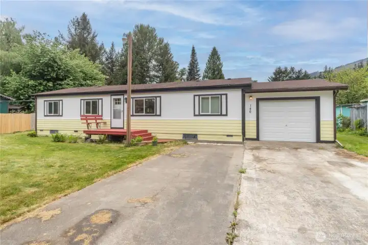 Lots of parking space in addition to a 1-car garage.