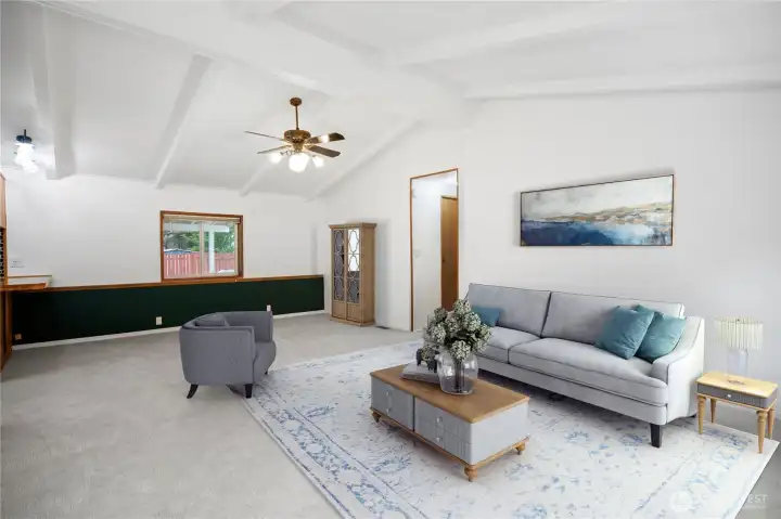 Main living area virtually staged.
