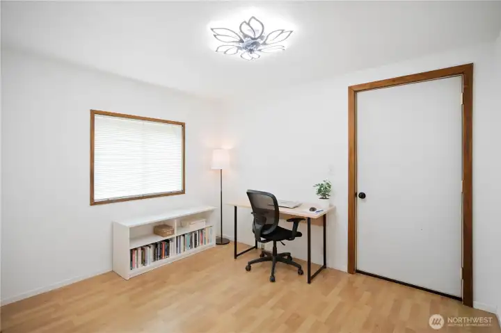 Virtually staged office.