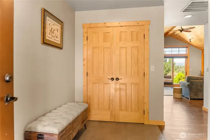 Entry view towards living room