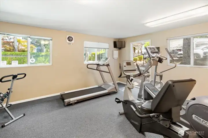 Stay active year-round with access to the community fitness center just steps from your door.